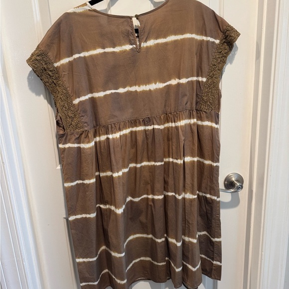 Anthropologie Corey Lynn Calter Brown Tie-Dye Dress Size 1X - Picture 8 of 10